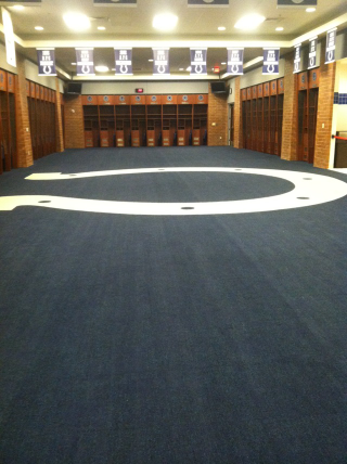 Illustration for article titled Peyton Manning's locker hasn't been used since the Colts released him.